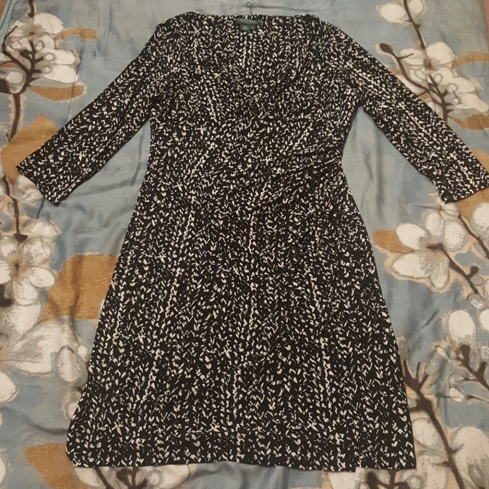 Lauren by Ralph Lauren Faux Wrap Dress